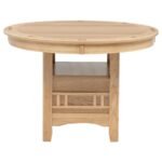 LAVON OVAL 60-INCH WOOD EXTENSION LEAF DINING TABLE LIGHT OAK - Image 7