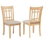LAVON WOOD DINING SIDE CHAIR GREY AND LIGHT OAK (SET OF 2)