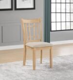 LAVON WOOD DINING SIDE CHAIR GREY AND LIGHT OAK (SET OF 2) - Image 2