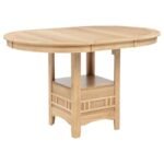 LAVON 5-PIECE OVAL COUNTER HEIGHT DINING SET LIGHT OAK - Image 3