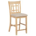 LAVON 5-PIECE OVAL COUNTER HEIGHT DINING SET LIGHT OAK - Image 7