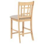 LAVON 5-PIECE OVAL COUNTER HEIGHT DINING SET LIGHT OAK - Image 9