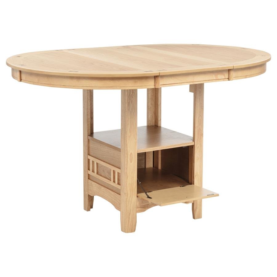 106628_03x900.jpg LAVON OVAL 60-INCH COUNTER HEIGHT EXTENSION DINING TABLE LIGHT OAK - Image 1