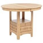 LAVON OVAL 60-INCH COUNTER HEIGHT EXTENSION DINING TABLE LIGHT OAK - Image 3