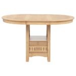 LAVON OVAL 60-INCH COUNTER HEIGHT EXTENSION DINING TABLE LIGHT OAK - Image 4
