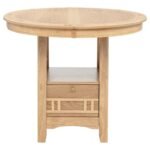 LAVON OVAL 60-INCH COUNTER HEIGHT EXTENSION DINING TABLE LIGHT OAK - Image 5