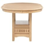 LAVON OVAL 60-INCH COUNTER HEIGHT EXTENSION DINING TABLE LIGHT OAK - Image 6