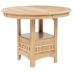 LAVON OVAL 60-INCH COUNTER HEIGHT EXTENSION DINING TABLE LIGHT OAK - Image 8