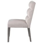 CARLA VELVET UPHOLSTERED DINING SIDE CHAIR STONE (SET OF 2) - Image 6