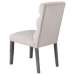 CARLA VELVET UPHOLSTERED DINING SIDE CHAIR STONE (SET OF 2) - Image 7