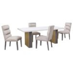 CARLA VELVET UPHOLSTERED DINING SIDE CHAIR STONE (SET OF 2) - Image 14