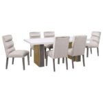 CARLA VELVET UPHOLSTERED DINING SIDE CHAIR STONE (SET OF 2) - Image 15