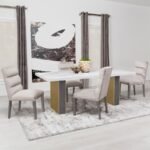 CARLA VELVET UPHOLSTERED DINING SIDE CHAIR STONE (SET OF 2) - Image 17