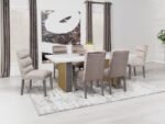 CARLA VELVET UPHOLSTERED DINING SIDE CHAIR STONE (SET OF 2) - Image 19