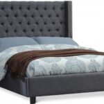 Ashton Linen Textured Fabric Upholstered Bed