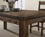 COLEMAN 5-PIECE RECTANGULAR DINING SET RUSTIC GOLDEN BROWN - Image 5