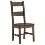 COLEMAN 5-PIECE RECTANGULAR DINING SET RUSTIC GOLDEN BROWN - Image 6