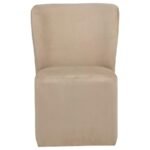JAELYNN UPHOLSTERED PARSONS DINING SIDE CHAIR TAN (SET OF 2) - Image 2