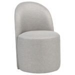 AUBREY UPHOLSTERED BARREL DINING SIDE CHAIR BEIGE (SET OF 2)