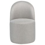 AUBREY UPHOLSTERED BARREL DINING SIDE CHAIR BEIGE (SET OF 2) - Image 2