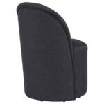 AUBREY UPHOLSTERED BARREL DINING SIDE CHAIR CHARCOAL (SET OF 2) - Image 3