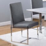MACKINNON UPHOLSTERED DINING SIDE CHAIR GREY (SET OF 2) - Image 2