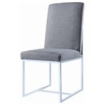 MACKINNON UPHOLSTERED DINING SIDE CHAIR GREY (SET OF 2) - Image 5
