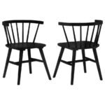 JEFFRIES WINDSOR WOOD DINING SIDE CHAIR BLACK (SET OF 2)