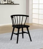 JEFFRIES WINDSOR WOOD DINING SIDE CHAIR BLACK (SET OF 2) - Image 2