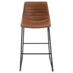 ZUNI FAUX LEATHER UPHOLSTERED BAR CHAIR SADDLE (SET OF 2) - Image 4