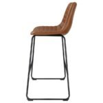 ZUNI FAUX LEATHER UPHOLSTERED BAR CHAIR SADDLE (SET OF 2) - Image 6