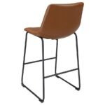 ZUNI FAUX LEATHER UPHOLSTERED BAR CHAIR SADDLE (SET OF 2) - Image 7