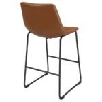 ZUNI FAUX LEATHER UPHOLSTERED BAR CHAIR SADDLE (SET OF 2) - Image 8