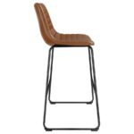 ZUNI FAUX LEATHER UPHOLSTERED BAR CHAIR SADDLE (SET OF 2) - Image 9