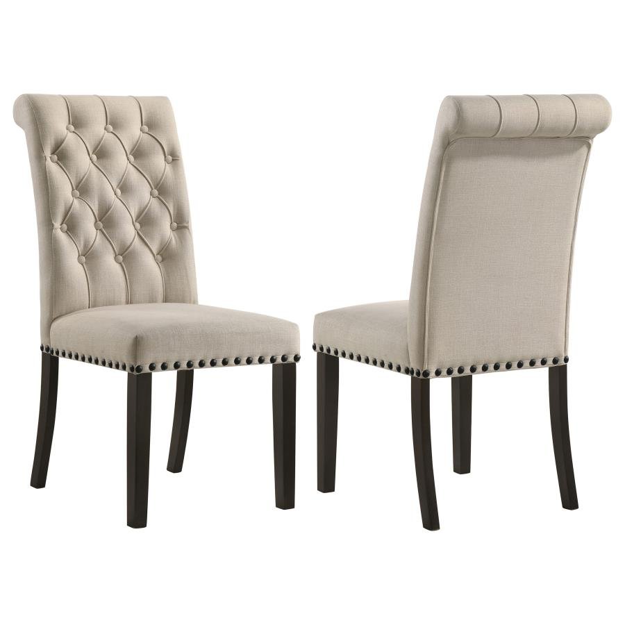 107286_001x900.jpg ALANA FABRIC UPHOLSTERED DINING SIDE CHAIR BEIGE (SET OF 2) - Image 1