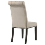 ALANA FABRIC UPHOLSTERED DINING SIDE CHAIR BEIGE (SET OF 2) - Image 8