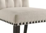 ALANA FABRIC UPHOLSTERED DINING SIDE CHAIR BEIGE (SET OF 2) - Image 10