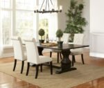 PARKINS 5-PIECE RECTANGULAR DINING TABLE SET RUSTIC ESPRESSO