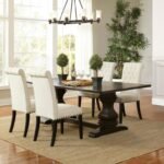 PARKINS 5-PIECE RECTANGULAR DINING TABLE SET RUSTIC ESPRESSO