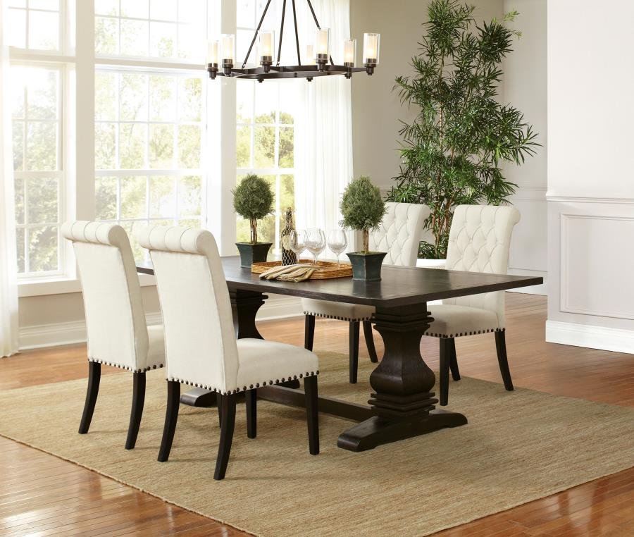107411-S5_01x900.jpg PARKINS 5-PIECE RECTANGULAR DINING TABLE SET RUSTIC ESPRESSO - Image 1