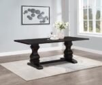 PARKINS RECTANGULAR 86-INCH DINING TABLE RUSTIC ESPRESSO - Image 2