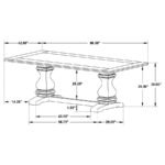 PARKINS RECTANGULAR 86-INCH DINING TABLE RUSTIC ESPRESSO - Image 8