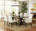 PARKINS RECTANGULAR 86-INCH DINING TABLE RUSTIC ESPRESSO - Image 9