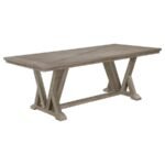 CORNELIA 5-PIECE RECTANGULAR DINING TABLE SET COASTAL GREY - Image 3