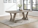 CORNELIA RECTANGULAR 82-INCH DINING TABLE COASTAL GREY - Image 2