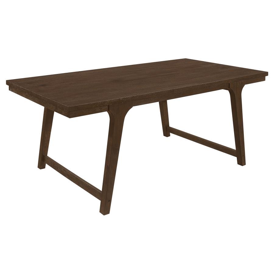 107591_02x900.jpg REYNOLDS RECTANGULAR 79-INCH WOOD DINING TABLE BROWN OAK - Image 1