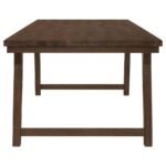 REYNOLDS RECTANGULAR 79-INCH WOOD DINING TABLE BROWN OAK - Image 5