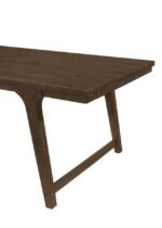 REYNOLDS RECTANGULAR 79-INCH WOOD DINING TABLE BROWN OAK - Image 7
