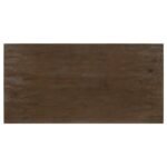 REYNOLDS RECTANGULAR 79-INCH WOOD DINING TABLE BROWN OAK - Image 6