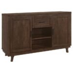 REYNOLDS 2-DOOR SIDEBOARD BUFFET STORAGE CABINET BROWN OAK